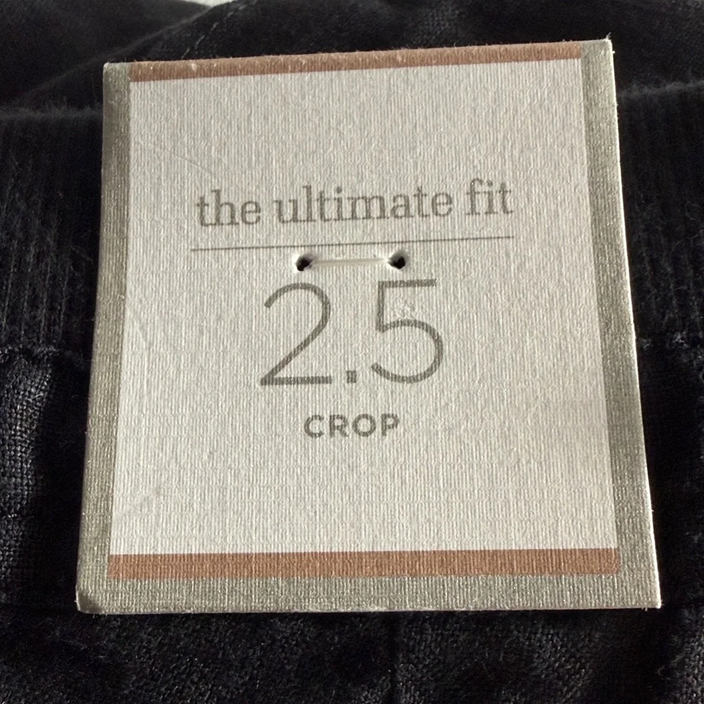 Chico’s NEW The Ultimate Fit Black Linen Cropped Pants Size 2.5 or L or 14